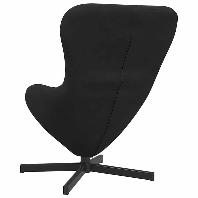 vidaXL Egg Chair Black/ Dark/Light Grey Velvet - 24.8 x 28.7 x 35.4