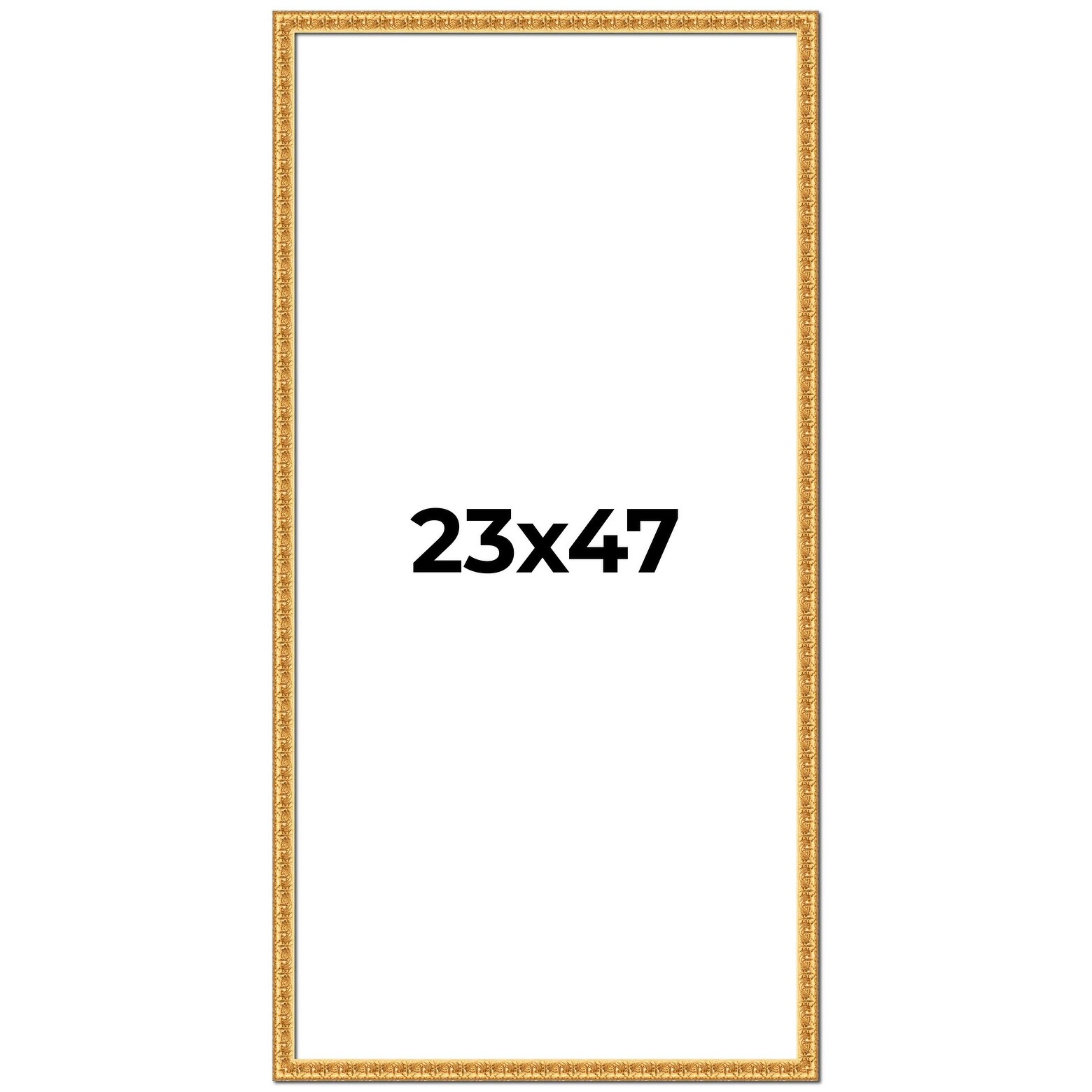 23x47 Frame Gold Real Wood Picture Frame Width 1 inches | Interior