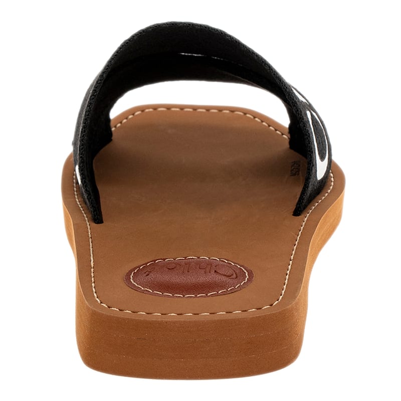Chloe Woody Flat Mule - Black