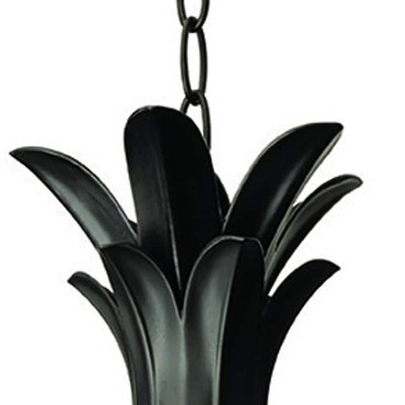 HomeRoots Lanai 3-Light Black Coral Hanging Light - 9.5' X '21' X '9.5
