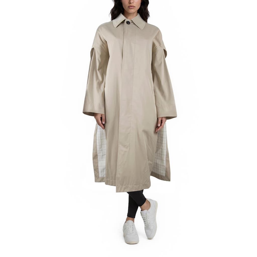 Bottega Veneta Cape Trench in Technical Cotton Silk