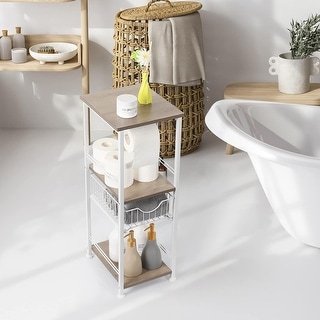 Freestanding Bathroom Storage Cabinet 3 Tier Narrow Bathroom Shelf ...