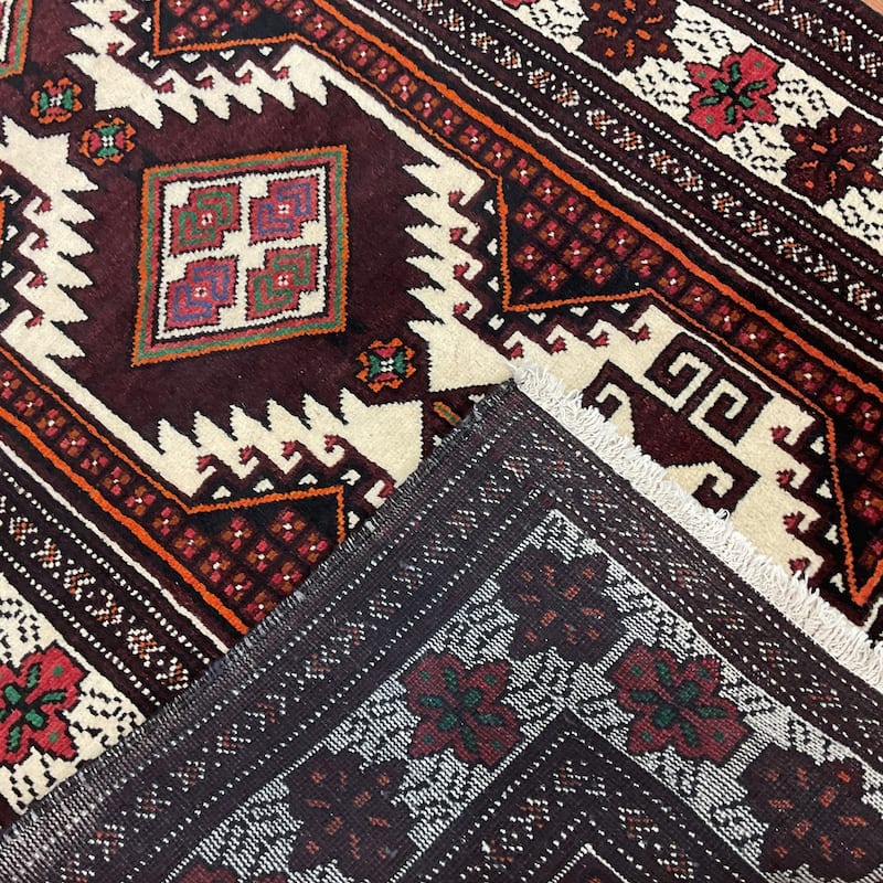 HERAT ORIENTAL Handmade Balouchi Wool Rug - 3'8" x 6'5"
