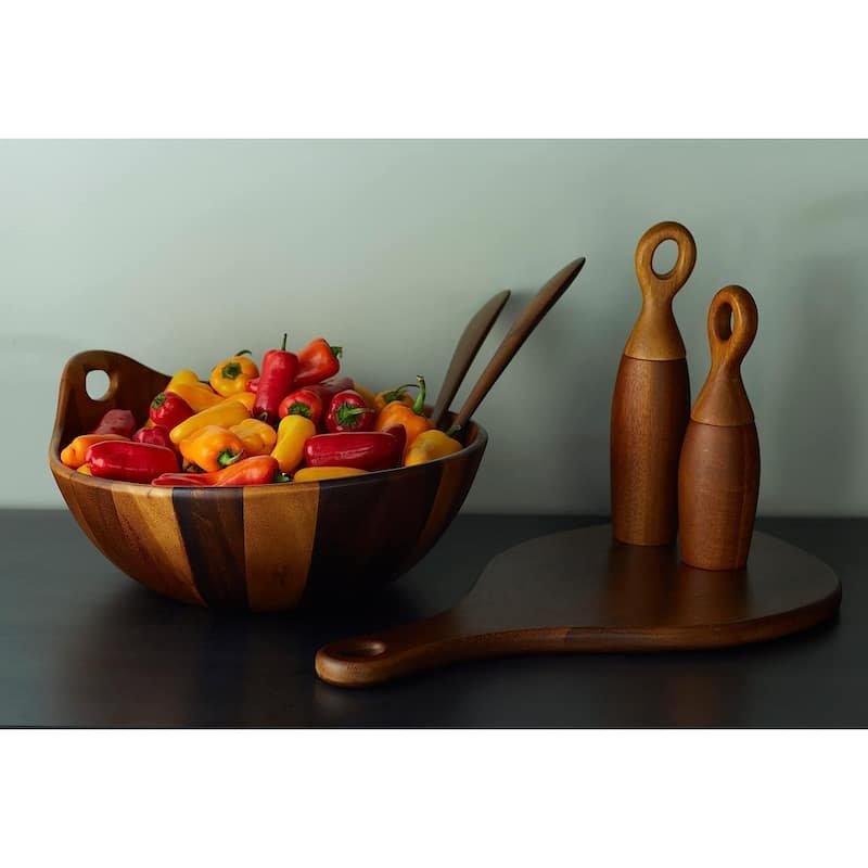 Nambe Portables Acacia Wood Salt or Pepper Mill - 2.5" x 10" x 2.75"