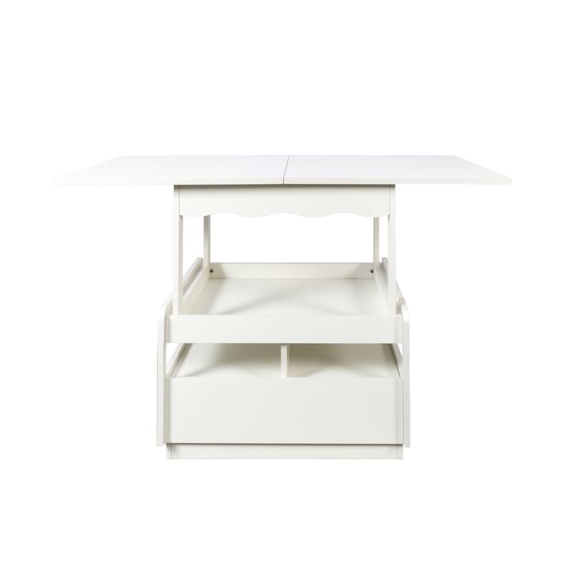 3 in 1 deformed Coffee Tables with Storage Cabinet for Living Room,Coffee Table with for Dining Room