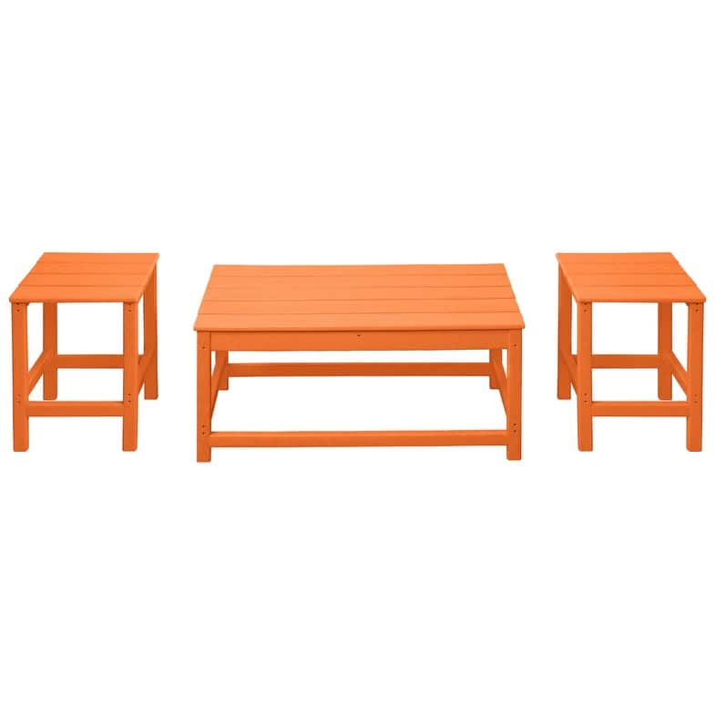 Laguna Hdpe All Weather Outdoor Patio Coffee And Side Tables (3-Piece Set)