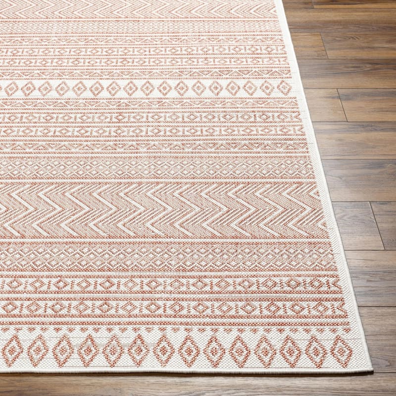 Livabliss Cintia Indoor/ Outdoor Bohemian Stripe Area Rug