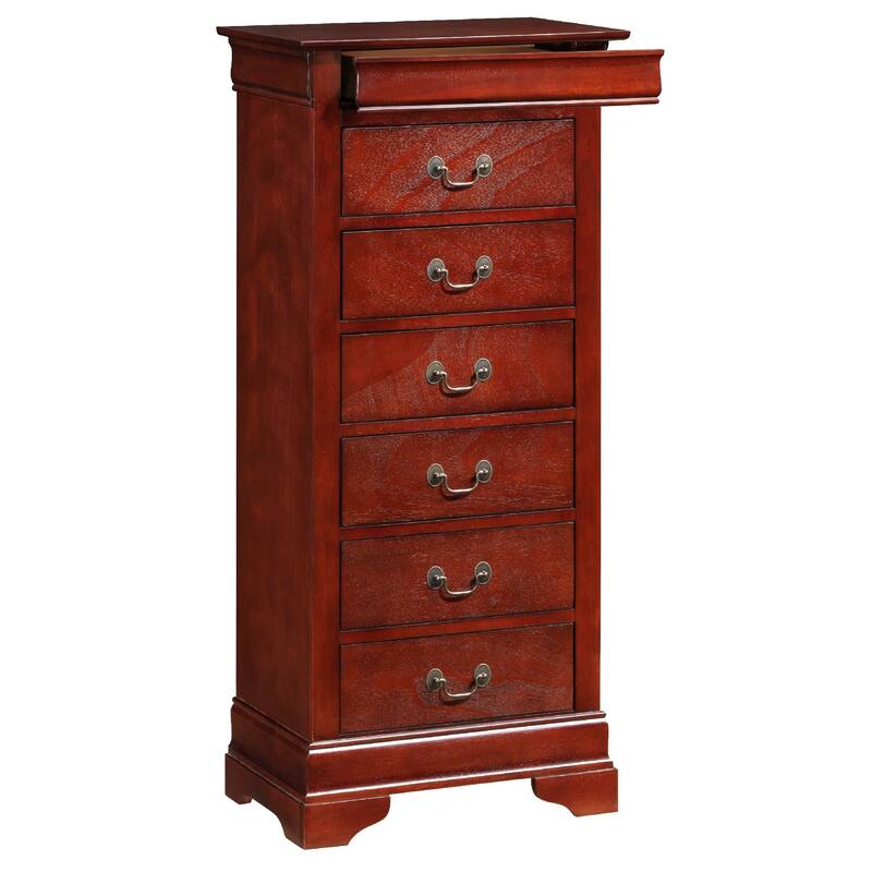 7-Drawer Wooden Bedroom Chest - 51" - Brown