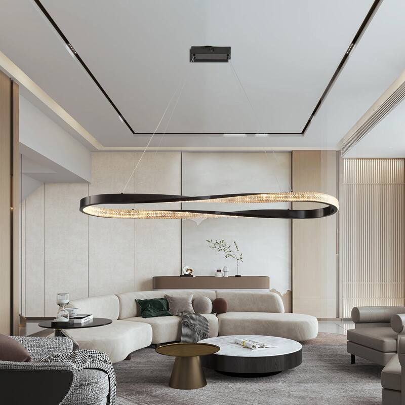 Modern Led Chandelier Dimmable Pendant Light Kitchen Island Lighting