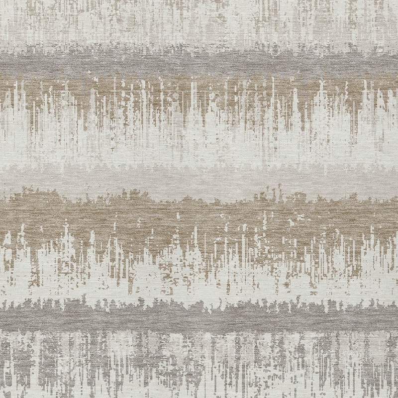 HomeRoots Striped Transitional Rectangle Outdoor Rug