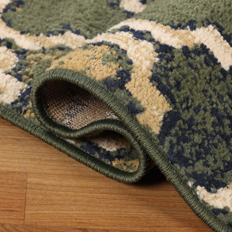 Superior Viking Contemporary Geometric Trellis Indoor Runner or Area Rug