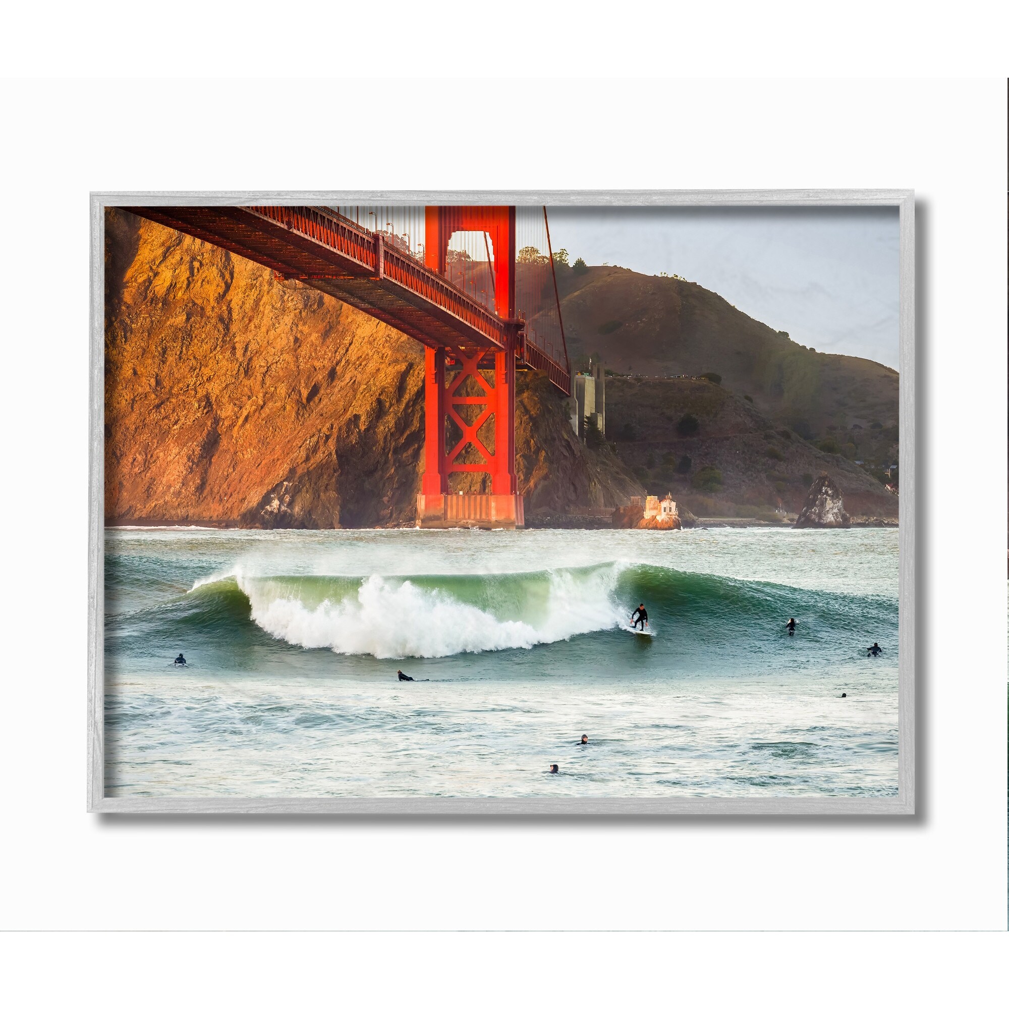 Stupell Golden Gate Surfers California Coastal Sports Framed Wall Art  Multi-Color On Sale Bed Bath  Beyond 31610232