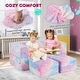 preview thumbnail 12 of 19, Two Seater Kids Play Couch with Washable Flannel Cover