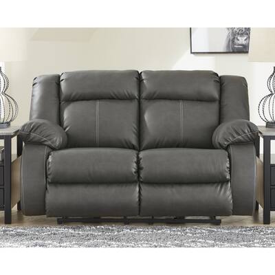 Denoron Power Reclining Loveseat, Gray - 63" W x 43" D x 40" H