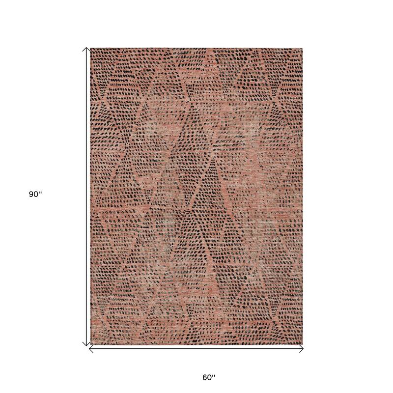 HomeRoots Geometric Transitional Rectangle Outdoor Rug