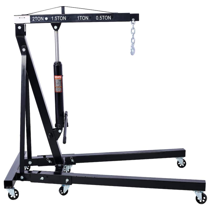 2 Ton Folding Engine Hoist Lift with 6 Caster Wheels