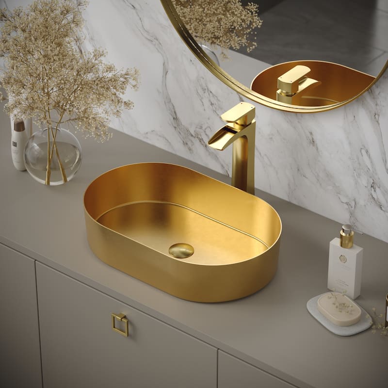 Karran Cinox Stainless Steel Oval Vessel Sink