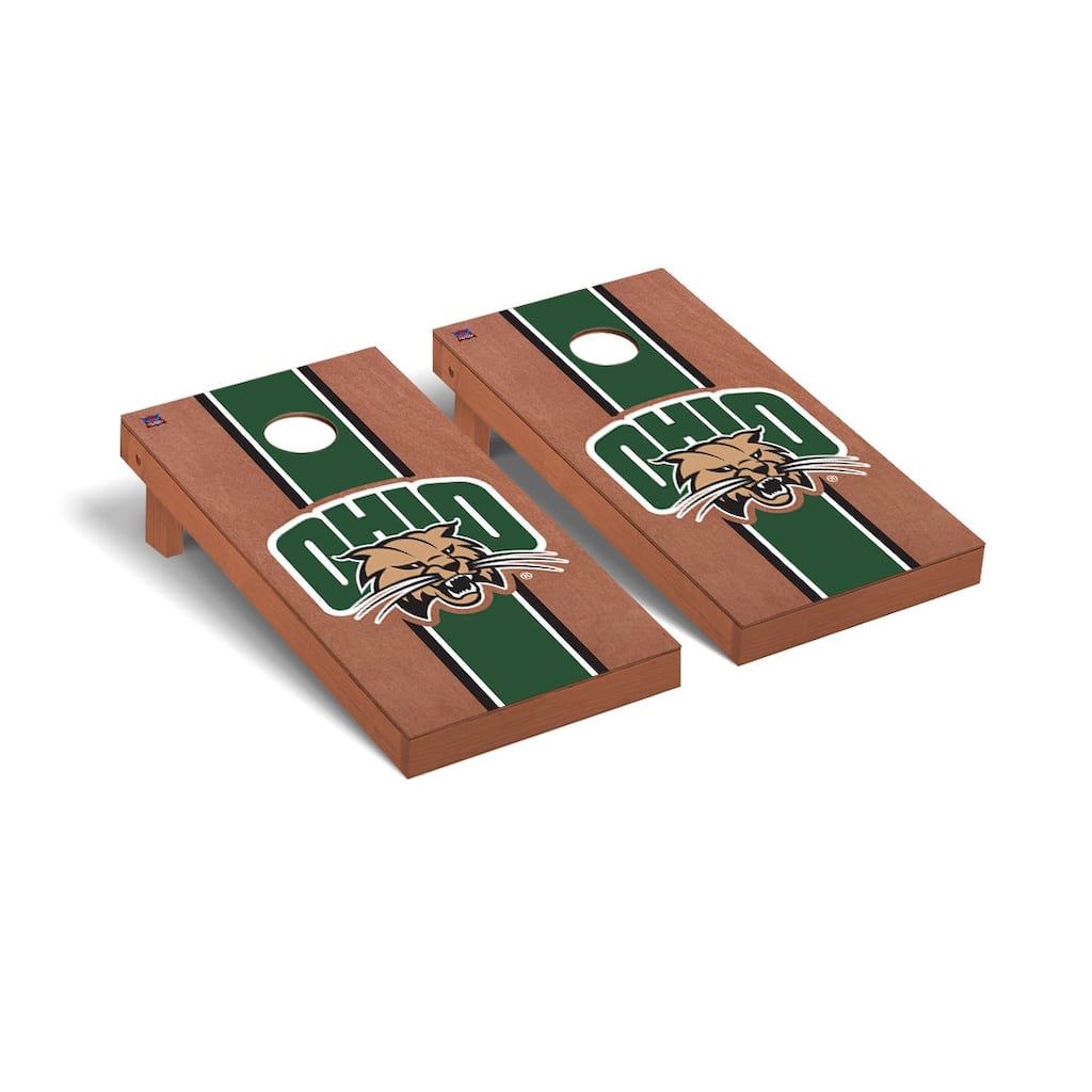 Ohio Bobcats Rosewood Cornhole Board Set
