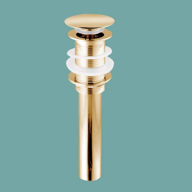 Oversized Pop-up Sink Drain Glass Vessel Sink Brass PVD Renovators Supply