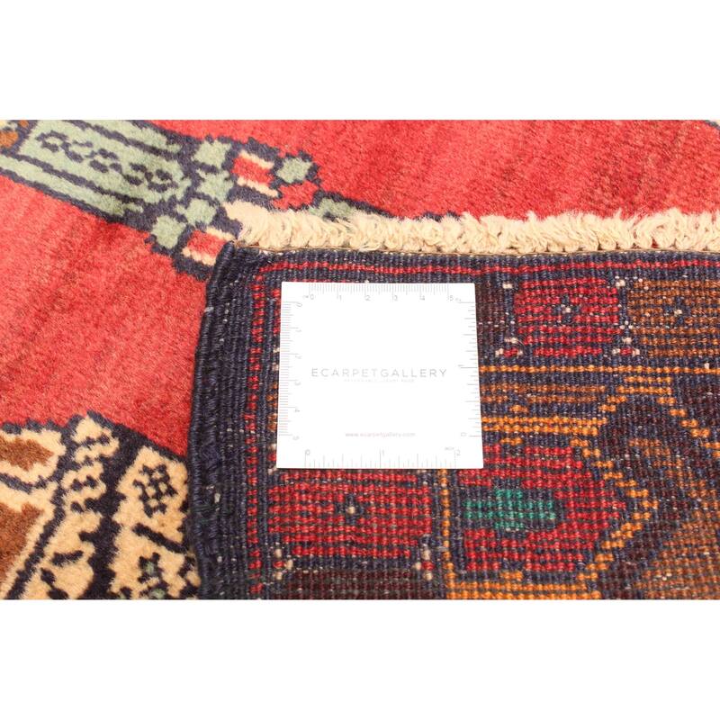 ECARPETGALLERY Hand-knotted Teimani Red Wool Rug - 3'1 x 4'3