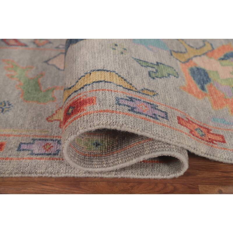 Floral Oushak Oriental Area Rug Handmade Living Room Wool Carpet - 8'9"x 12'3"