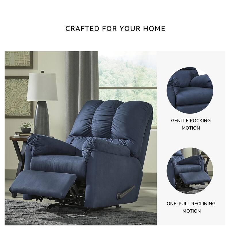 Darcy Contemporary Blue Rocker Recliner