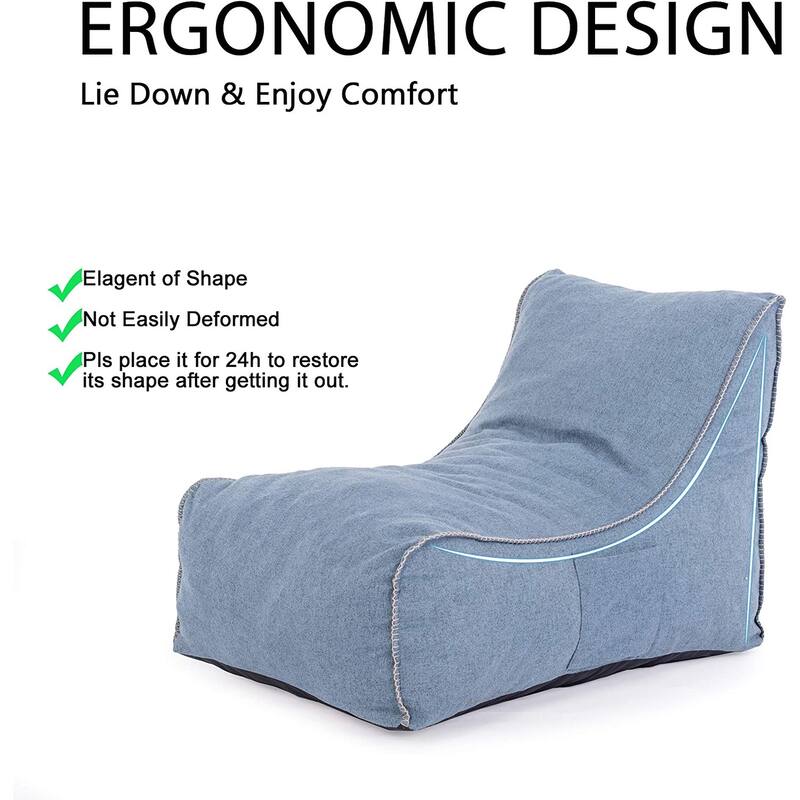 Floor Lazy Gaming Chair Accent Bean Bag Couch