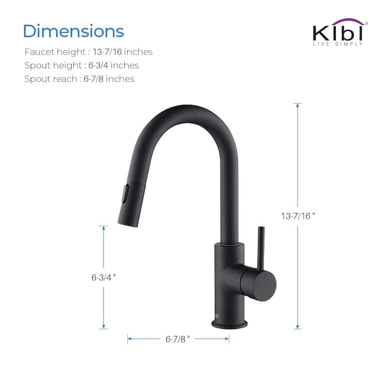 Single-Hole Pull-Down Kitchen Faucet with Sprayer and Magnetic Docking