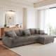 118.4"W Plush Modular Sectional Sofa with Pillows
