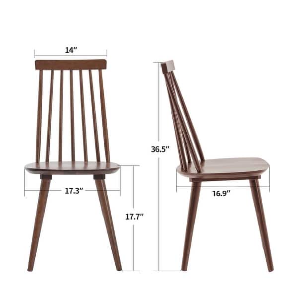dimension image slide 0 of 4, Burris 17"Wide Spindle Wood Dining Chairs