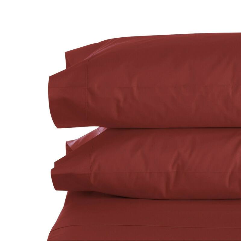 Soft Feel 1800 Soft Pillow Case Set Queen/Standard or King Set of 2 - Burgundy - King