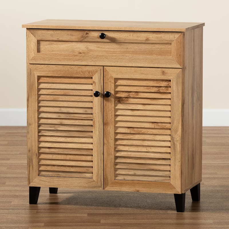 Coolidge Modern & Contemporary 1-Drawer Wood Shoe Storage Cabinet