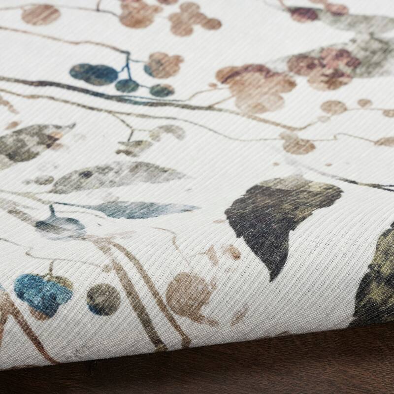 Nourison Washables Indoor Multicolored Floral Area Rug