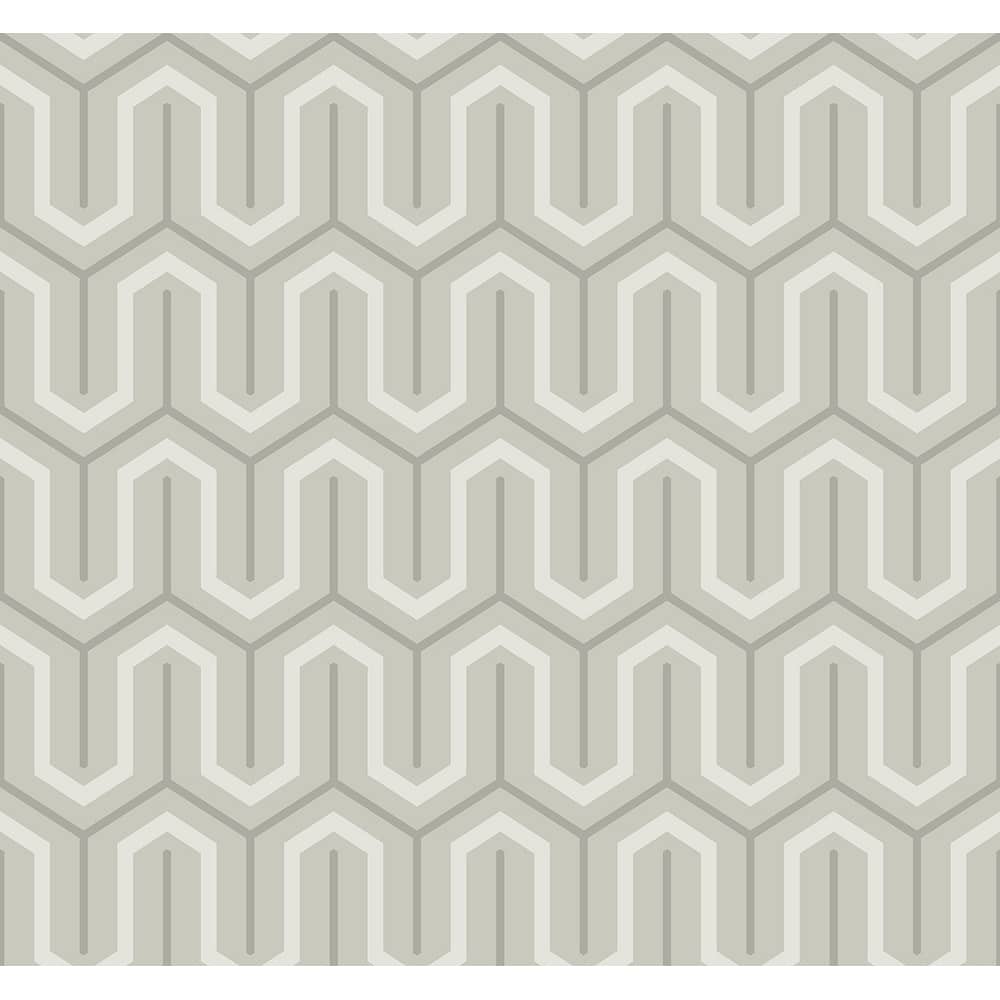 Seabrook Designs Parket Geometric Honeycomb Unpasted Wallpaper