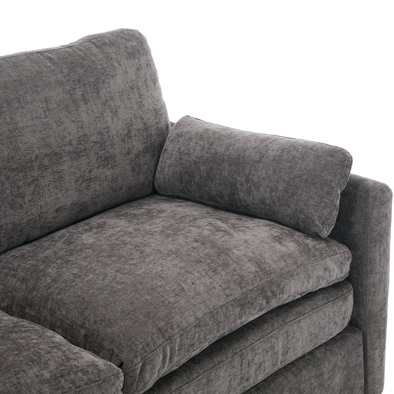 68.1" Chenille 2-Seater Sofa with Double-Layered Cushions for Living Room