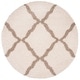 preview thumbnail 153 of 162, SAFAVIEH Dallas Shag Giusy Trellis 1.5-inch Thick Rug 6' Round - Ivory/Beige - Round