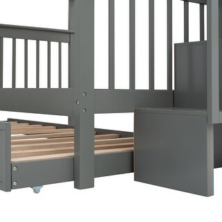 Full Over Full Bunk Bed with Twin size Trundle - Bed Bath & Beyond ...