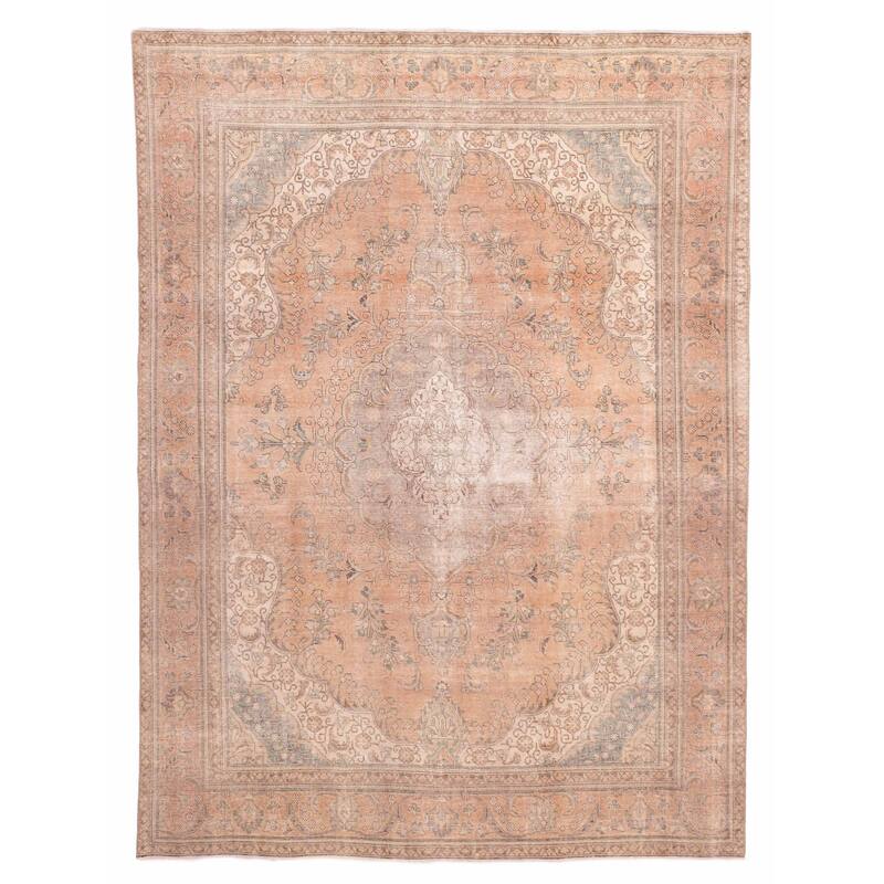 ECARPETGALLERY Hand-knotted Antalya Vintage Brown, Copper Wool Rug - 9'5 x 12'5