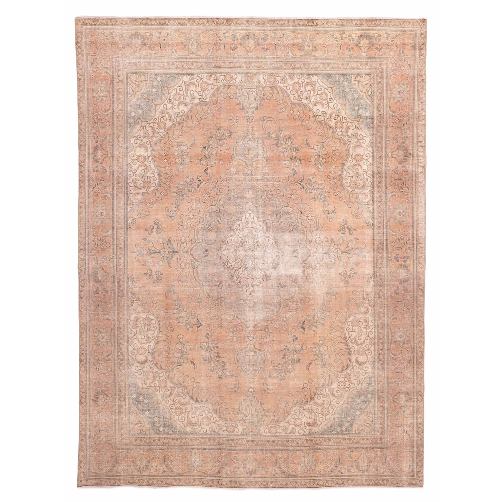 ECARPETGALLERY Hand-knotted Antalya Vintage Brown, Copper Wool Rug - 9'5 x 12'5