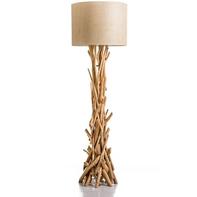 Modern Home Nautical Driftwood Floor Lamp - 21.65" x 63"