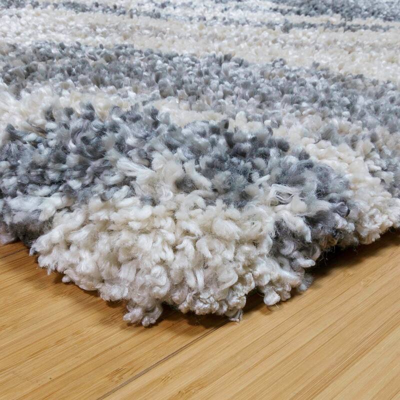 Gertmenian Ultimate Shag Whipt Grey Plush Shag Area Rug