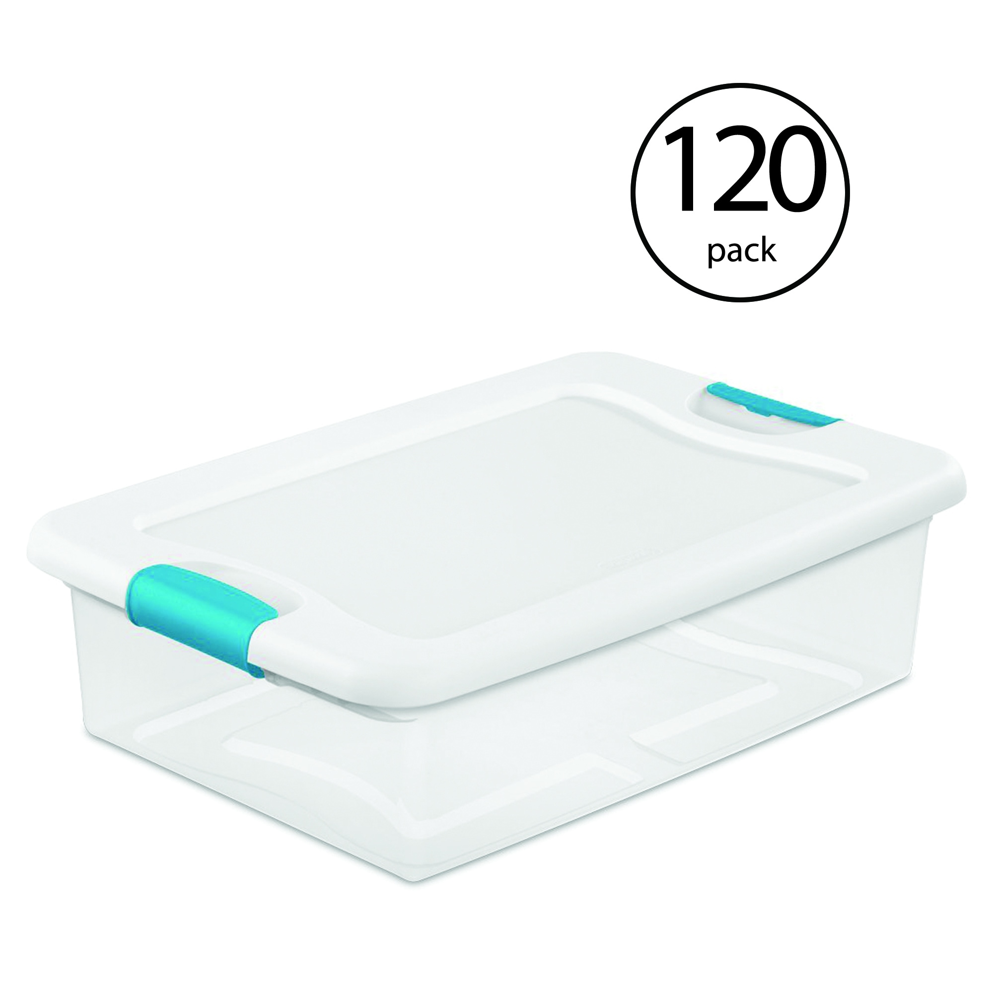 Sterilite 32-Quart Clear Stackable Latching Storage Box Container
