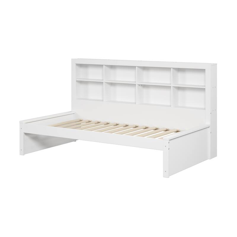 Twin Bookcase Daybed in White