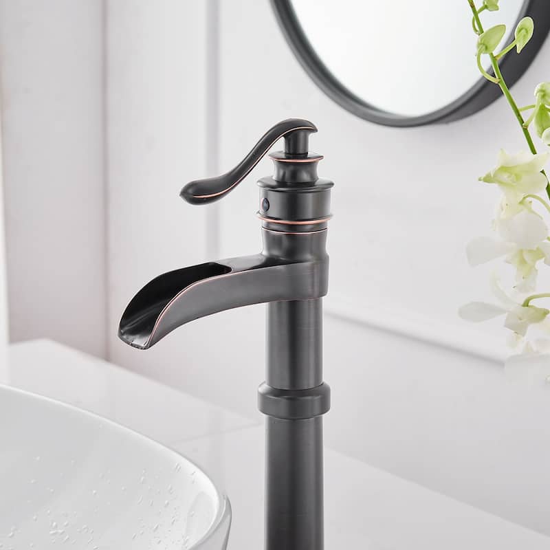 Single Bathroom Vessel Sink Faucet with Drain