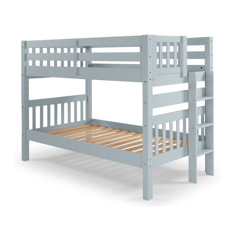 Taylor & Olive Trillium Twin over Twin Bunk Bed with End Ladder