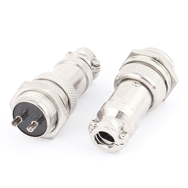 16mm Screw GX16-2 2Pin Mounting Cable Connector Aviation AC 250V