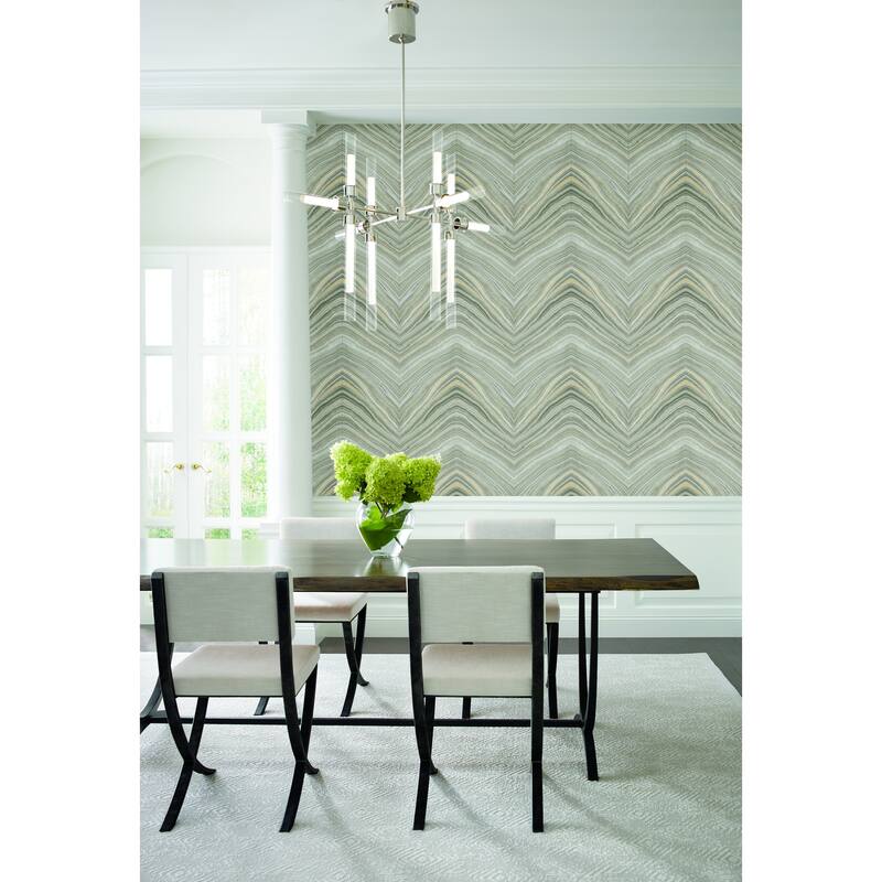 Paul, Onyx Strata Wallpaper, 27 in x 27 ft = 60.75 ft sq, Wallpaper Roll