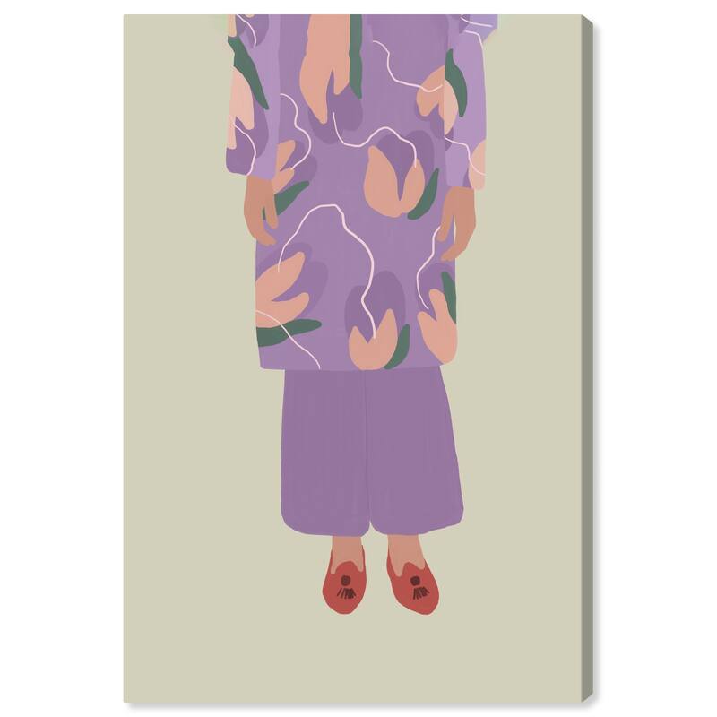 Wynwood Studio Canvas People and Portraits My Granny Purple and Light Purple Modern & Contemporary Wall Art Canvas Print