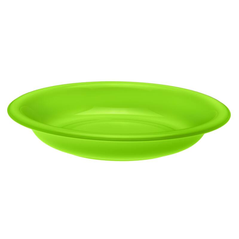 Plastic Plate 15-Ounce Microwavable, Dishwasher Safe - Green