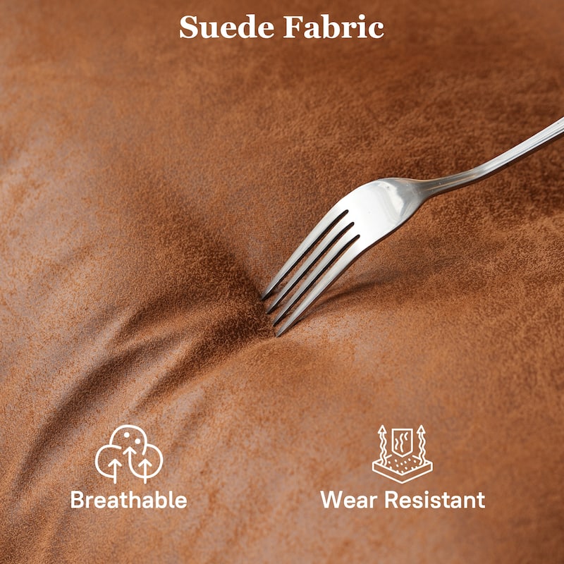 OVIOS Suede Fabric Ergonomic Lumbar Support Office Chair Desk Chair